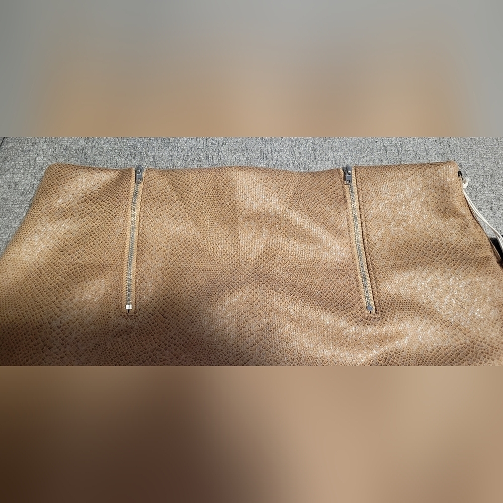 Tan Suede Mini Skirt - Picture 4 of 6